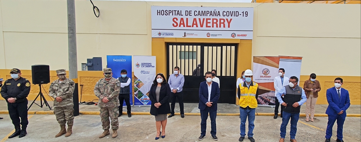 Fondo Social del Puerto de Salaverry implementa Hospital de Campaña y Planta de Oxígeno para pacientes covid del distrito de Salaverry